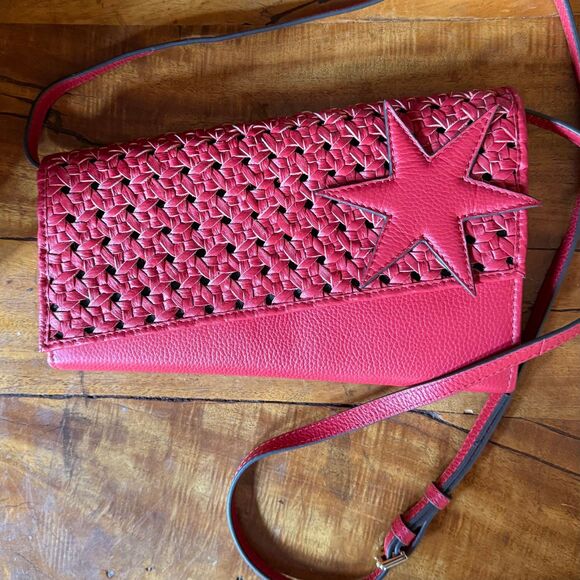 Lodis 1965 Americano Crossbody Bag Clutch Red - Picture 16 of 16